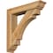 Ekena Millwork Merced Traditional Rough Sawn Bracket w/ Offset Brace, Western Red Cedar, 6"W x 28"D x 28"H BKT0604X28X28MRC01RWR - alternate 1